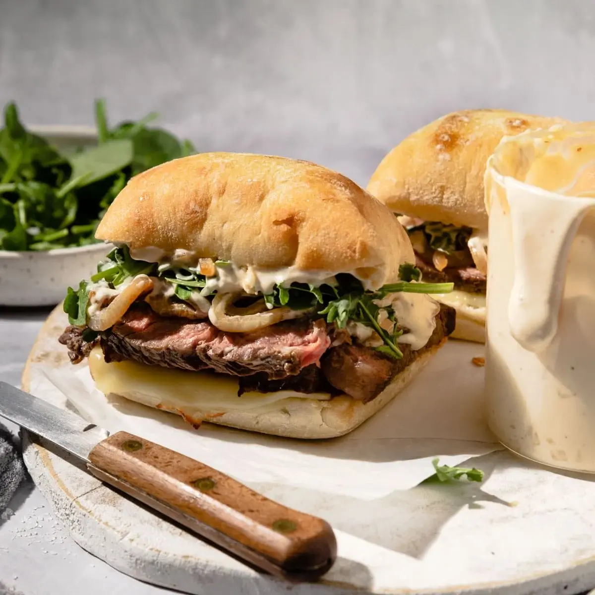 Ribeye steak sandwich